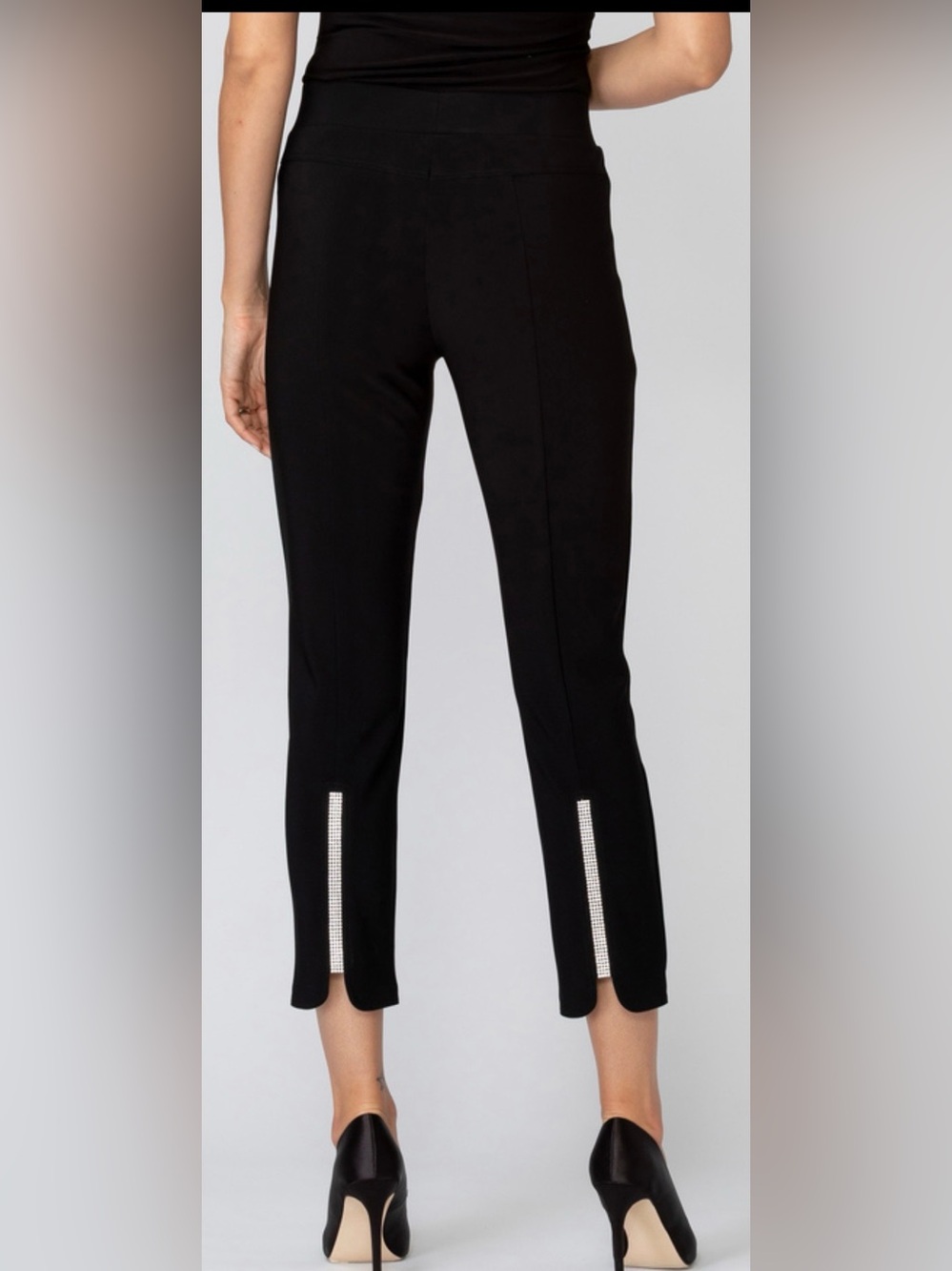 Joseph Ribkoff Pant Skinny Leg Pant with rhinestone ankle detail!